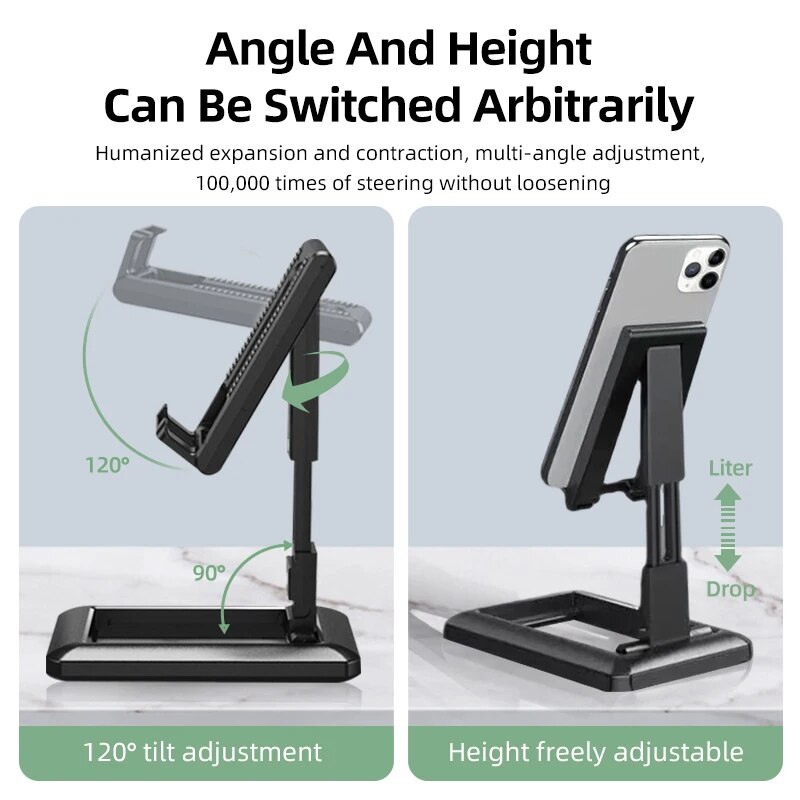 Portable Phone Holder Adjustable Desk Bracket Lifting Tablet Universal Multi-Angle Foldable Stand for iPad iPhone Samsung Smart