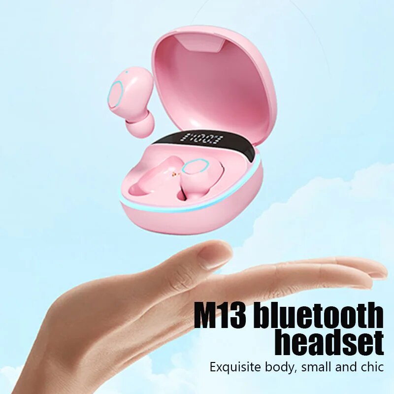 TWS M13  Wireless Earbud Bluetooth 5.2 Earphone In Ear HiFi Stereo Earphone With Mic Waterproof Earplugs Bass Music Headset