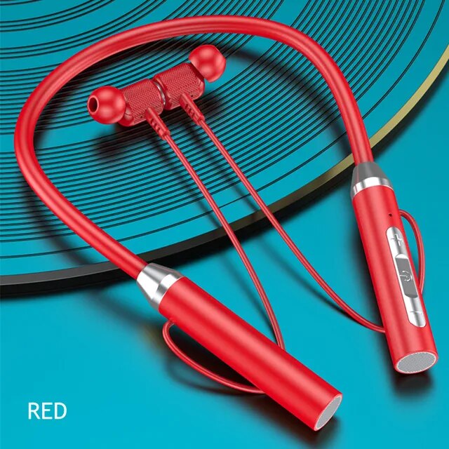 Wireless Headphone Fone Bluetooth 5.0 Neckband Earphones Silicone Hifi Stereo Sports Headset Halter Waterproof Magnetic Earbuds