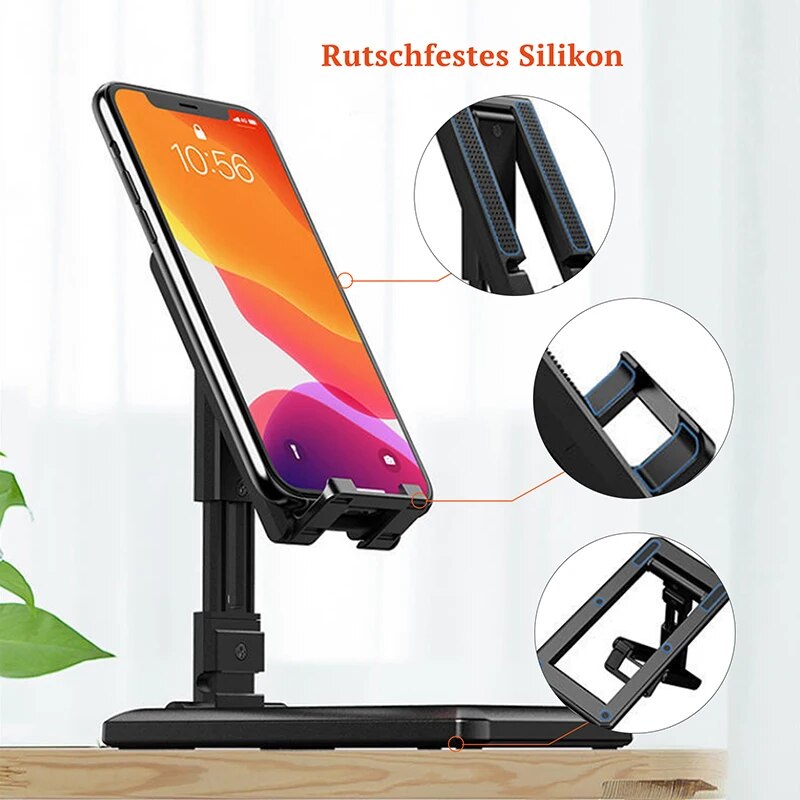 Universal Foldable Desk Phone Holder Mount Stand For Samsung IPhone Adjustable Phone Holder For Huawei Xiaomi Desktop Holder